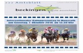 beckin9en gute aussichten - beckingen.de · Seite 2 Amtsblatt Beckingen, Ausgabe 40/2018 Ärztedienst Bereitschaftsdienst Bereitschaftsdienstpraxis der Kassenärztlichen Vereinigung