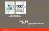 Mikrobiologische Sicherheitswerkbänke - mh-hannover.de · Typen von Werkbänken Stefan Gerstel . Biologische Sicherheit . Mikrobiologische Sicherheitswerkbänke – 9/2016 • horizontale