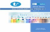 DICTIONARY for TEOG 2 - tumingilizce.com · 2016-2017 Kenan ARSLAN Teacher of English DICTIONARY for TEOG 2 Unit 1- 8