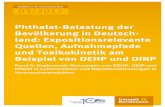 Phthalat-Belastung der Bevölkerung in Deutschland ... · Phthalat-Belastung der Bevölkerung in Deutsch-land: Expositionsrelevante Quellen, Aufnahmepfade und Toxikokinetik am Beispiel