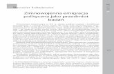 TUDI A Zimnowojenna emigracja polityczna jako przedmiot badańcejsh.icm.edu.pl/cejsh/element/bwmeta1.element.desklight-1bd8af0f-8674-448e-886d... · prace zakładające podmiotowość