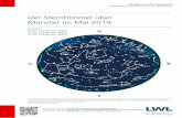 Der Sternhimmel über Münster im Mai 2019 - lwl.org 2019_WEB_RZ.pdf · Ionisation Atom oder Molekül bekommt eine positiv oder negative elektrische Ladung Konjunktion scheinbare