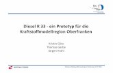 Diesel R 33 ein Prototyp für die Kraftstoffmodellregion ... · Wissenschaftstag Metropolregion Nürnberg, 22.07.2016 Diesel R 33 ‐ein Prototyp für die Kraftstoffmodellregion Oberfranken