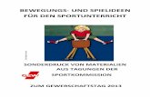 BEWEGUNGS- UND SPIELIDEEN FÜR DEN … · bewegungs- und spielideen fÜr den sportunterricht sonderdruck von materialien aus tagungen der sportkommission zum gewerschaftstag 2013
