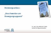 Beratungsanlass: „Beschwerden am Bewegungsapparat“ · Institut für Allgemeinmedizin, Frankfurt am Main Beratungsergebnisse nach Fachgebieten Beratungsergebnisse Allgemeinmedizin
