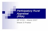 Participatory Rural Appraisal (PRA)dosen.ar.itb.ac.id/wdp/wp-content/uploads/2007/04/1-PRA-Indonesia.pdf · diturunkan dari atas dan masyarakat tinggal melaksanakan. Program direncanakan
