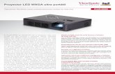 Proyector LED WXGA ultra portátil - viewsonic.com · ranura para tarjeta SD, puerto para USV A y WiFi opcional o compatibilidad con Miracast para transferencia de contenido flexible