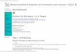 Wissenschaftlich Arbeiten mit Computer und Internet ... · ZMBP - Computer- Bioinformatik - Python - Einführung 22.10.2015 15:11:00]