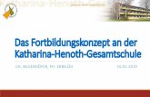 Das Fortbildungskonzept an der Katharina-Henoth-Gesamtschule · Fortbildungskonzept 4 Fortbildungs-maßnahmen gehen aus dem Schulentwicklungs plan hervor Leitbild und Schulprogramm