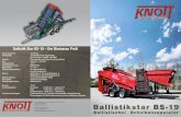 Ballistik Star BS-19 – Der Biomasse Profi · Grünschnitt, Biomüll, Rinde, Kompost, Hackschitzel, Torf u.s.w. Beschickung: • Radlader oder • Zerkleinerer Bunker: 10m³ •