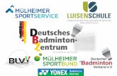 Erzieher - badminton-nrw.de · Erzieher „Alex“ lebt mit den Internatsbewohnern zusammen im Internatstrakt und ist Ansprechpartner für alle Belange außerhalb des Badmintons.