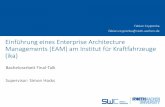 Einführung eines Enterprise Architecture Managements (EAM ... · Einführung eines Enterprise Architecture Managements (EAM) am Institut für Kraftfahrzeuge (ika) Bachelorarbeit