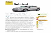 Autotest - ADAC: Allgemeiner Deutscher Automobil-Club · Autotest Fiat 500X 1.4 MultiAir Start&Stopp Lounge 4x2 Fünftüriges SUV in der Kleinwagenklasse (103 kW / 140 PS) ini-SUV