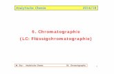 6. Chromatographie (LC: Flüssigchromatographie) · 2 6.1 Einführung 6.2 Definition 6.3 Prinzip der Chromatographie 6.4 Systematik der Chromatographie 6.5 Das Chromatogramm und seine