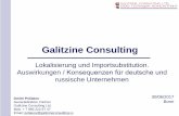 Galitzine Consulting - Fit for Partnership with Germany · business plan development • Localization model choice • Preparation of presentation for Managing Board of the company