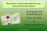 Borreliose- vom Zeckenstich bis zur chronischen Borreliose ... · Prien 7-12-2013 Dr. Hopf-Seidel Borreliose- vom Zeckenstich bis zur chronischen Borreliose Vortrag für den Ärztekongress