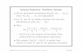 Variance Reduction: Antithetic Variates - 國立臺灣大學lyuu/finance1/2008/20080430.pdf · Variance Reduction: Antithetic Variates (continued) † For each simulated sample path