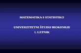 MATEMATIKA S STATISTIKO UNIVERZITETNI ŠTUDIJ BIOKEMIJEpavesic/POUK/BIOKEMIJA/Matematika 1 2009... · Fizikalno: amplituda eksponentno pada, frekvenca se ne spreminja. Matematično: