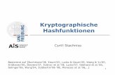 Kryptographische Hashfunktionen - informatik.uni-freiburg.destachnis/pdf/stachniss-habil-talk... · 3 Hashfunktion als Lösung Hash steht für zerstückeln/zerhacken Hashfunktionen