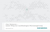One Siemens – unser Weg zur nachhaltigen Wertsteigerung · sem Prinzip. Ein Beispiel: Mit der Akquisition der Firma Solel Solar Systems zu Beginn des Geschäftsjahrs 2010 sind wir