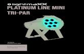 Platinum Line Mini TRI-PAR - musicstore.de · Die Menu-Struktur im Detail: Manueller Farbwechsel: Drücken Sie die MODE-Taste bis zu dieser Ansicht: C00 C100 ROT 00-99 Helligkeit