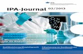 Wissenschaftliche Netzwerke für die Krebsforschung · 2 IPA-Journal 02/2013 Impressum Herausgeber: Institut für Prävention und Arbeitsmedizin, der Deutschen Gesetzlichen Unfallversicherung,