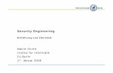 Security Engineering - Informatik · Martin Gruhn 10/37 Prinzipien für sichere IT-Systeme 8 Prinzipien nach Salzer/Schröder (SalSch75) • Economy of mechanism • „Keep the design