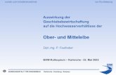 Ober- und Mittelelbe - Infozentrum Wasserbau (IZW) · 100 ca. 0 dm Ergebnisse / Geschiebezugabe Elbe. Auswirkung der Zugabe auf die Entwicklung der Wasserspiegellagen Entwicklung