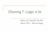 Chương 7: Logic vị từ - staff.agu.edu.vn · 7 . Viết FOL Mèo là động ... Giới thiệu về ngôn ngữ Prolog Cấu trúc chương trình Ngôn ngữ Prolog là ngôn
