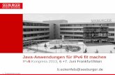 Java-Anwendungen für IPv6 fit machen - bernd.eckenfels.net Java Apps IPv6 fit machen.pdf · 2002: Java 1.4 veröffentlicht mit initialem Support für IPv6 auf Solaris und Linux 2002:
