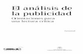 El análisis de la publicidad - redongdmad.orgredongdmad.org/.../El_analisis_de_la_publicidad.pdf · franja poblacional, sobre todo en los aspectos relativos a la percepción de la