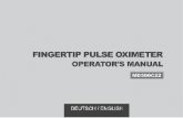 Finger-Pulsoximeter Gebrauchsanleitung Fingertip Pulse ... · In der Klinik kann es durch Narkosen, Dysfunktionen im Organismus, oder Traumen mit hohen Blutverlust zu solchen Abfällen