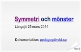 ENHET/FÖRVALTNING 3 - media.pedagogdirekt.semedia.pedagogdirekt.se/2014/03/Symmetri-och-mönster-Långsjö-140325... · Syfte och mål SYFTE •Fascineras av matematikens uttrycksformer