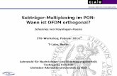 Subträger-Multiplexing im PON: Wann ist OFDM orthogonal? · LNT Subträger-Multiplexing im PON: Wann ist OFDM orthogonal? Johannes von Hoyningen-Huene ITG-Workshop, Februar 2014