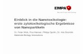 Einblick in die Nanotoxikologie: erste zytotoxikologische ... · Materials Science &Technology Einblick in die Nanotoxikologie: erste zytotoxikologische Ergebnisse von Nanopartikeln