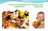 Hrana corespunzătoare este adevăratul tău medicament ...scoala7timisoara.ro/activsan/doi.pdf · Vitamine din grupul B (in special vit. B12 – globulele de sange si functionarea