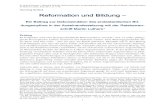 Reformation und Bildung - homepage.univie.ac.at · In: Ralf Koerrenz / Henning Schluß: Reformatorische Ausgangspunkte protestantischer Bildung. Orientierungen an Martin Luther. Jena
