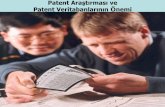 Patent Araştırması ve Patent Veritabanlarının Önemi · patent verİtabanlarinin kullanimi Yeni teknolojilere sahip olan kişileri/rakipleri ve ne yaptıklarını, Rakiplerin