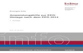Anwendungshilfe zur EEG- Umlage nach dem EEG 2014 2014/BDEW-Anwendungshilfe... · Energie-Info BDEW Bundesverband der Energie- und Wasserwirtschaft e.V. Reinhardtstraße 32 10117