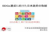 SDGs達成に向けた日本政府の取組 - seiho.or.jp · SDGs達成に向けた日本政府の取組 1 SDGsを通じて，豊かで活力ある未来を創る 外務省地球規模課題審議官