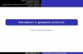 Introducere in geometria proiectiva - math.uaic.rooanacon/depozit/Curs_13_14.pdf · Geometrie a na, euclidiana si proiectiva, Editura Universitatii Cuza 1999, pag. 122]. Theorem O