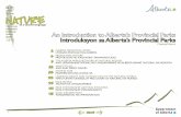 An Introduction to Alberta’s Provincial Parks Introduksyon ... · ng gumugulong na lupang madamo sa ilalim ng malaking asul na langit. Ang iba,ang larawan ng napakataas na Rocky