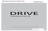 DRIVE - downloads.siegenia.com · 2 Schiebeantrieb SA Montageschnitte 02.2017 Allgemeine Hinweise zu HS-Profilsystemen Die in dieser Technischen Information angegebenen HS-Profilsysteme