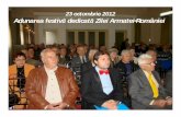 23 octombrie2012 Adunareafestivă dedicată Zilei Armatei ... · -lansare de carte ,, Transfăgărăşanul col.r. Ion Bratu-lansarea nr. 6 alrevistei ,, ArgeşCultul Eroilor col.r.
