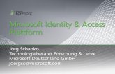 Microsoft Identity & Access Plattform - ZKI · Microsoft Identity & Access Plattform Jörg Schanko Technologieberater Forschung & Lehre Microsoft Deutschland GmbH joergsc@microsoft.com