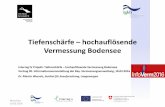Tiefenschärfe – hochauflösende Vermessung Bodensee · EUROPÄISCHE UNION Europäischer Fonds für Regionale Entwicklung Tiefenschärfe – hochauflösende Vermessung Bodensee