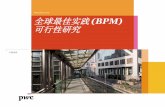全球最佳实践(BPM) 可行性研究 · PwC 普华永道和CIO Advisory的介绍 1 全球最佳实践(BPM) 可行性研究• 章节1