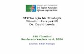 STK’lar için bir Stratejik Yönetim Perspektifi Dr. David Lewis · 1. Stratejik yönetim (SY) için arkaplan bilgisi • 1970’lerde iş dünyasında kullanılan stratejik planlama