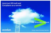 Accenture HR Audit and Compliance as-a-service · on-premise sap hana cloud pla tform pa yroll engine sap on-premise correct data ? right fields? master data successfact ors successfactors