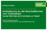 15. Sanitärtechnisches Symposium Burgsteinfurt Anforderung ... · • Kriterien sind einzuhalten am Zapfhahn des Verbrauchers (Artikel 6) • Einführung von alternativen Nachweismethoden